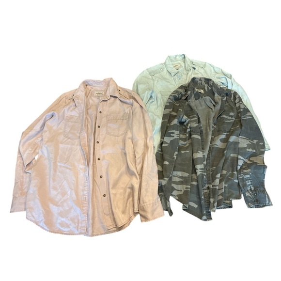 Express Boyfriend Button-Up Bundle 3 Long Sleeve Shirts - Size Small - Picture 5 of 10